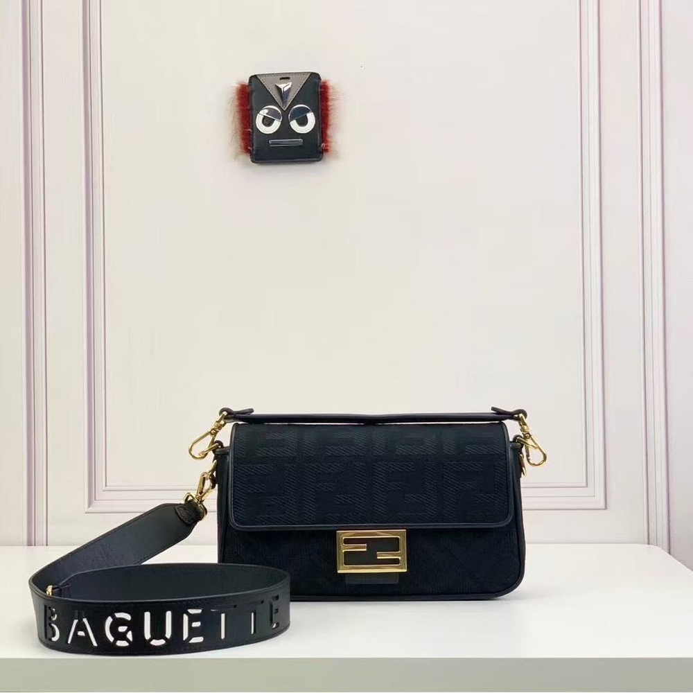 Fendi Black Baguette Bag